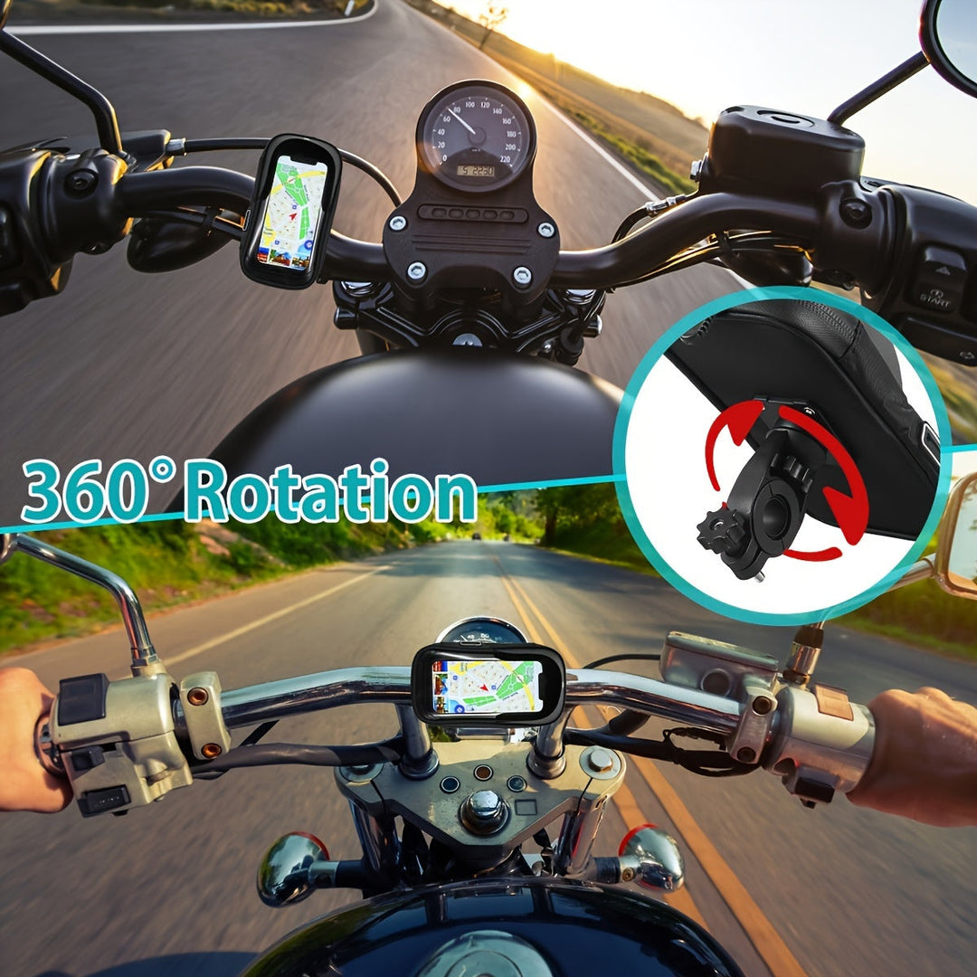 Lisslune | Waterproof Phone Holder for Bike and Motorcycle – 360° Rotatable and Suitable for 4.5–6.4 inch