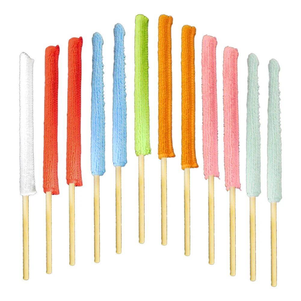 Lisslune | 12 pcs Microfiber Detail Duster Sticks for Precision Cleaning