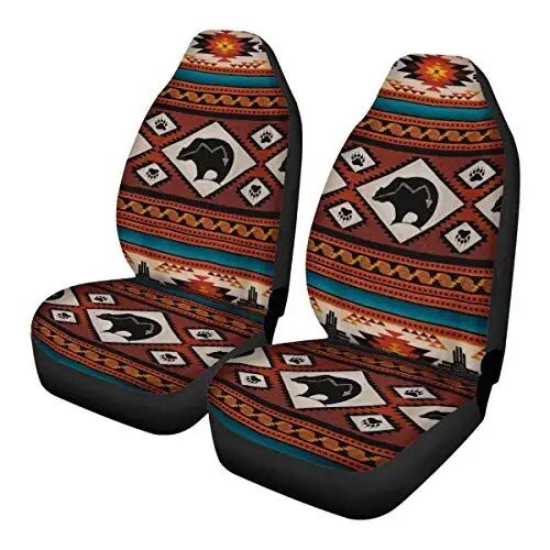 Lisslune | Southwest Geometric Tribal Aztec Universal Car Seat Covers