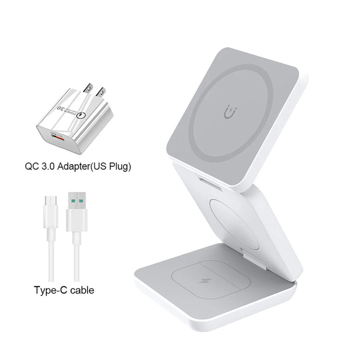 Lisslune | 3 in 1 foldable magnetic wireless charging station
