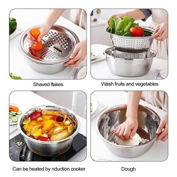 Lisslune | Multifunctional colander in stainless steel
