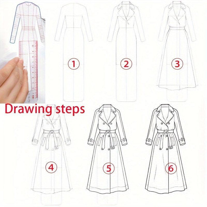 Lisslune | Fashion Designer's Acrylic Sketch Line - Ultimate Guide for Human Figures and Clothing Designs