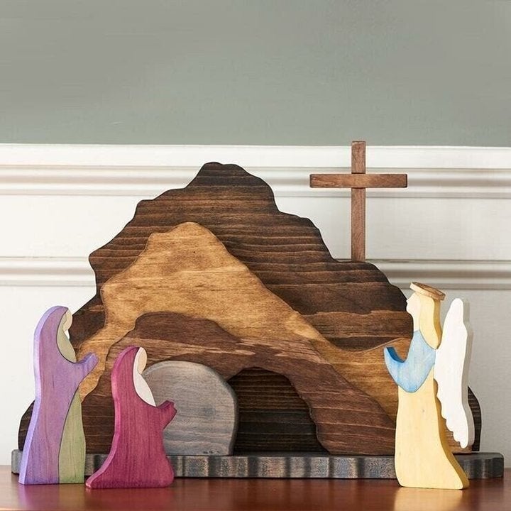 Lisslune | Easter Scene Wooden Decoration
