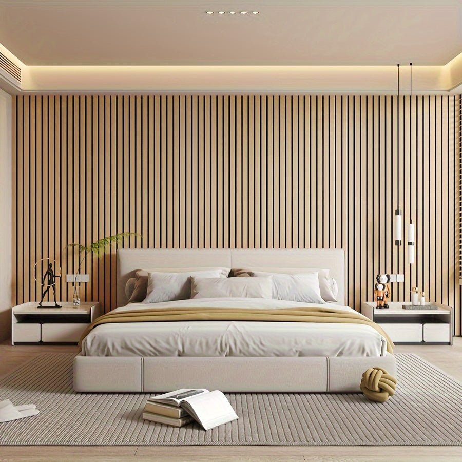 Lisslune | WoodLook Wall Panels – Self-Adhesive 3D PVC Wall Covering for Quick Living Effect