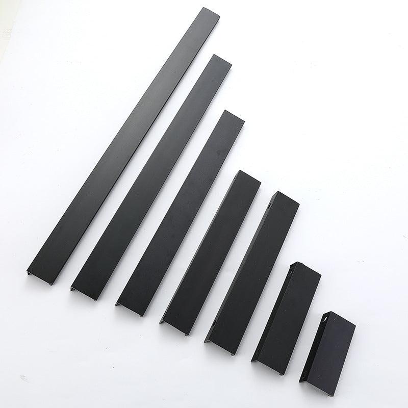 Lisslune | Sleek Modern Black Aluminum Drawer Handles - Stylish Cabinet Handles