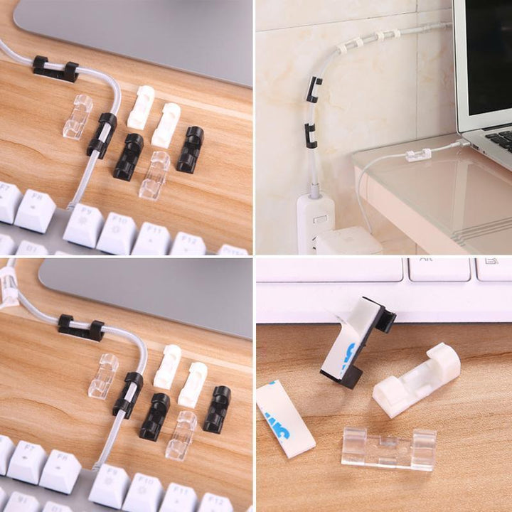 Lisslune | Finisher Self-Adhesive Cable Clamps – 20 Pieces Cable Organizer Set