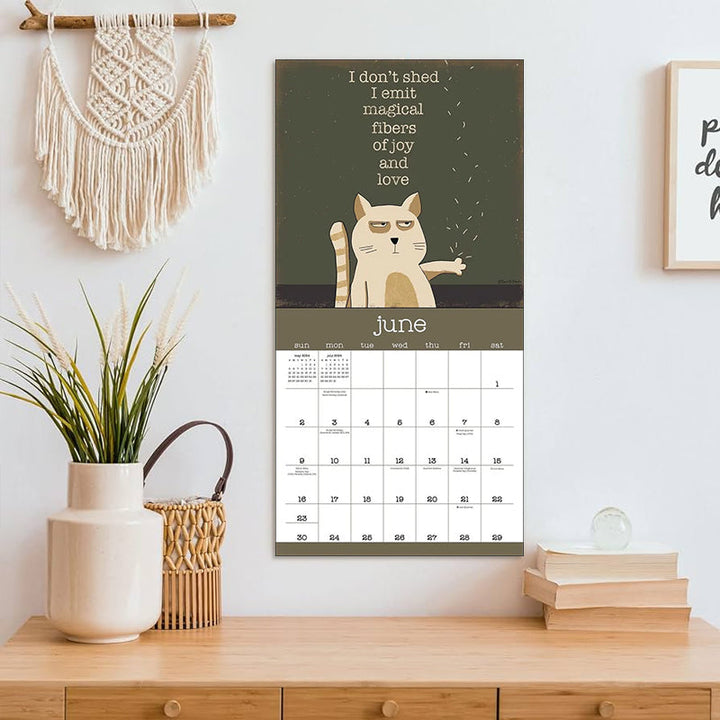 Lisslune | A Year of the Purring Cats 2024 Wall Calendar