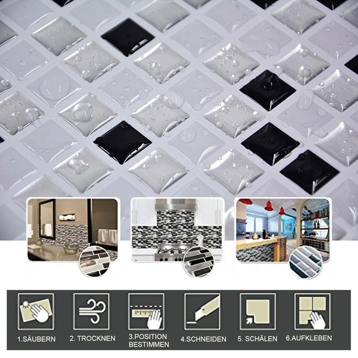 Lisslune | Self-adhesive 3D tile stickers, 4 pieces