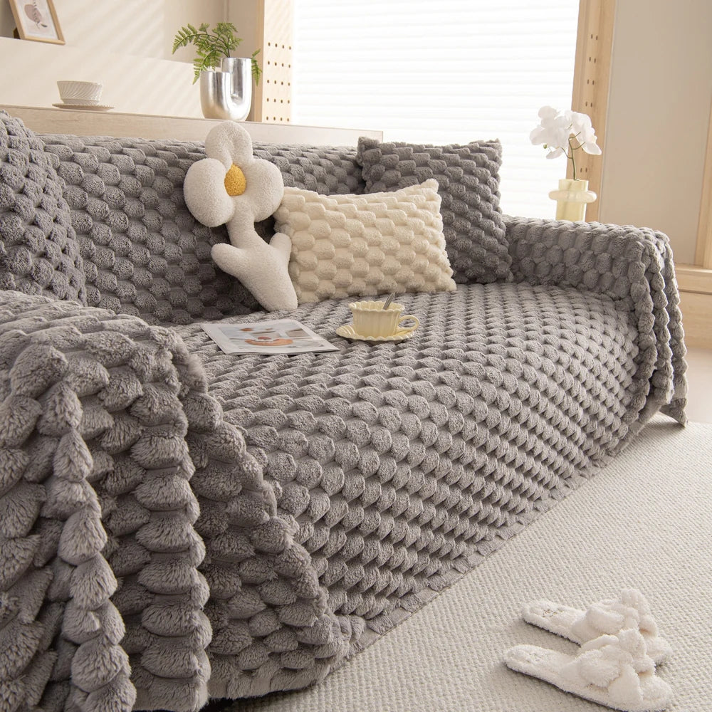 Lisslune | Tufted Rabbit Synthetic Sofa Cover