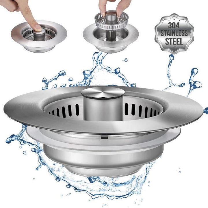Lisslune | Upgrade 3-in-1 Kitchen Sink Drain Strainer