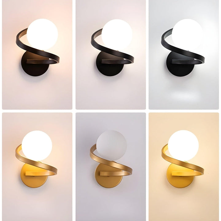 Lisslune | LumiSpire – Spiral LED wall light with modern design