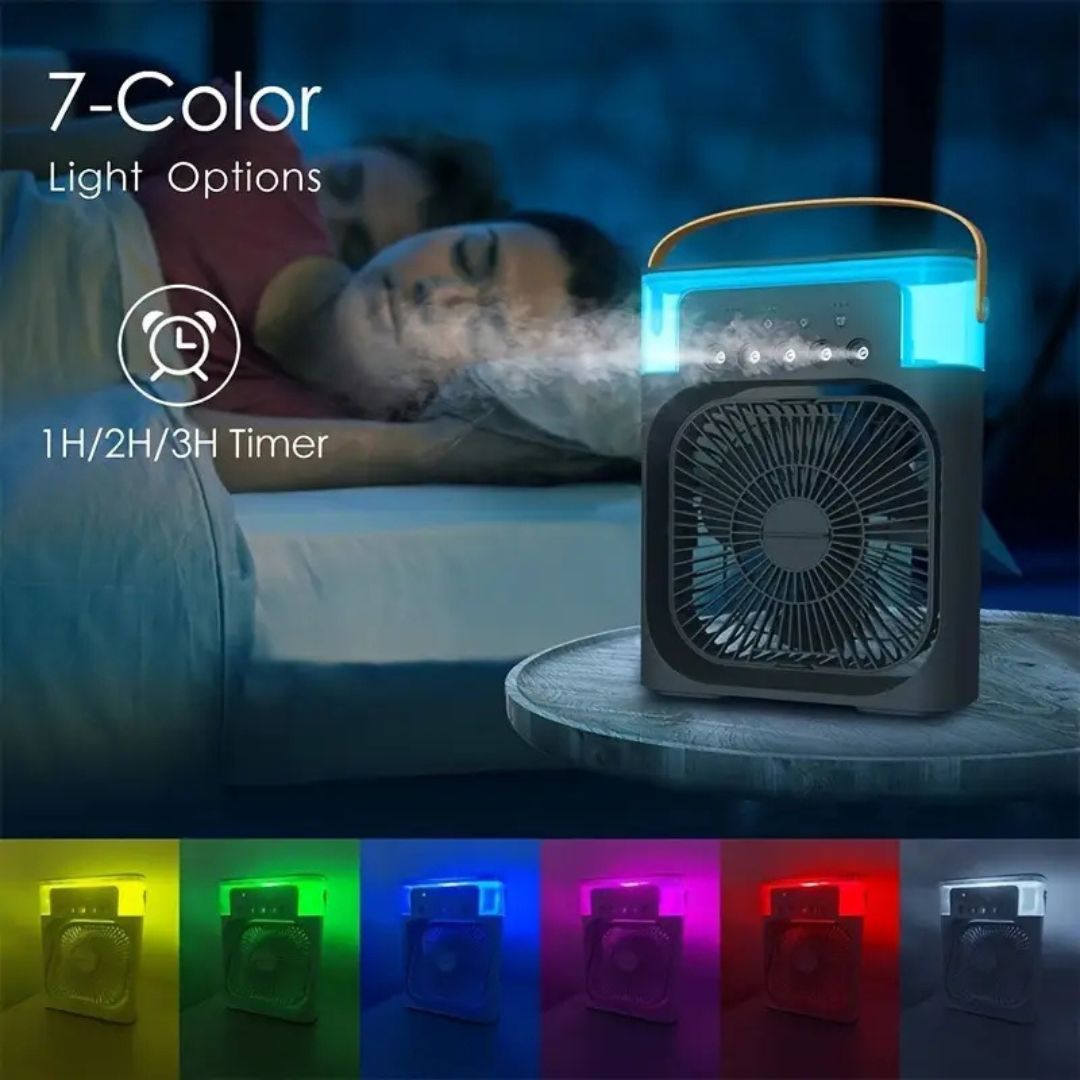 Lisslune | 3-in-1 Air Cooler Humidifier | Portable, Adjustable Fan Speeds & Ideal for Bedrooms, Offices & Small Spaces