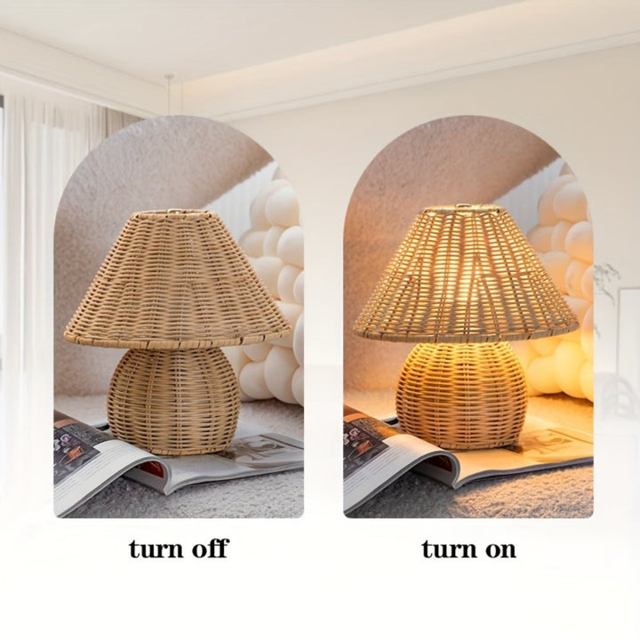 Lisslune | Noya Rattan Table Lamp Home Decor