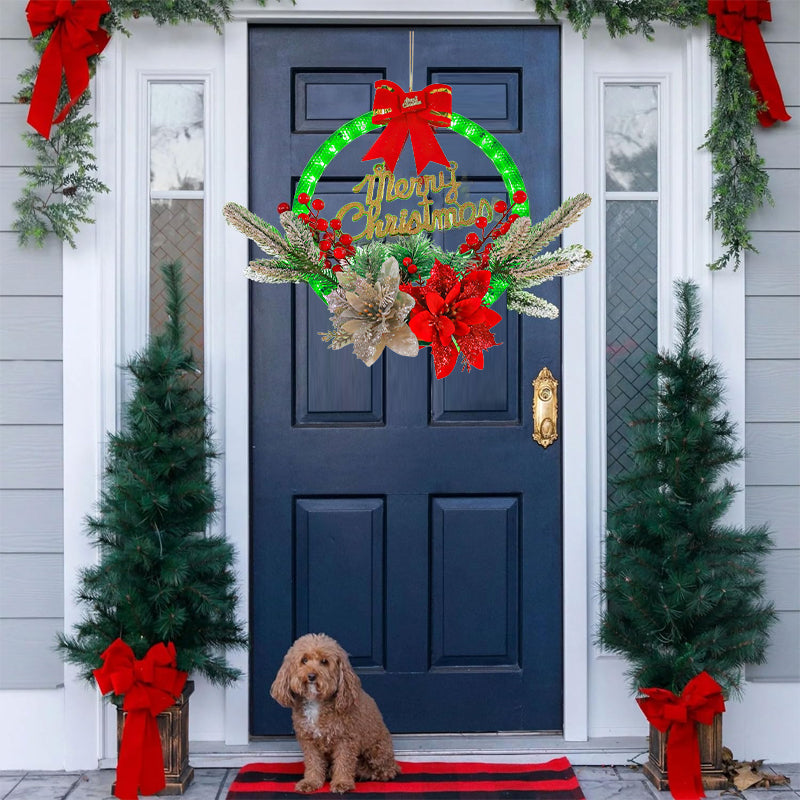 Lisslune | Christmas Wreaths with LED Light