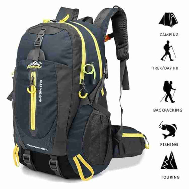 Lisslune | 40L Waterproof Hiking Backpack with Multiple Compartments for Outdoor Adventures and Travel
