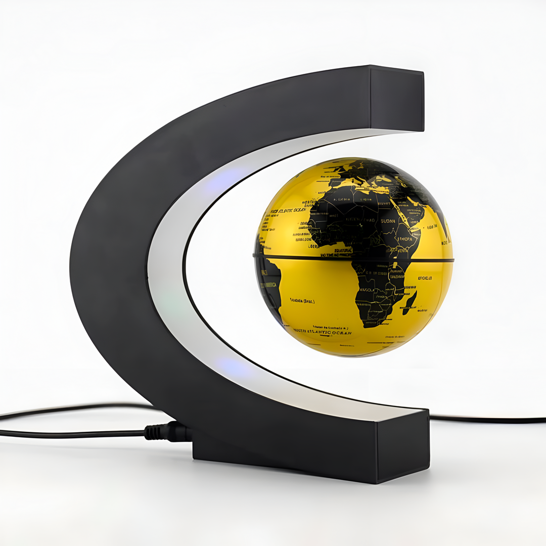 Lisslune | Armstrong | Magnetic Levitation Floating Globe Lamp with LED World Map
