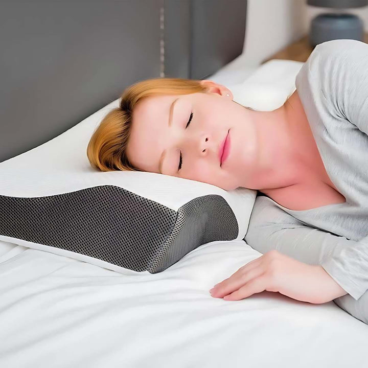 Lisslune | Memory Foam Neck Support Pillow - Contoured Design for Neck Pain Relief & Improved Sleep Quality