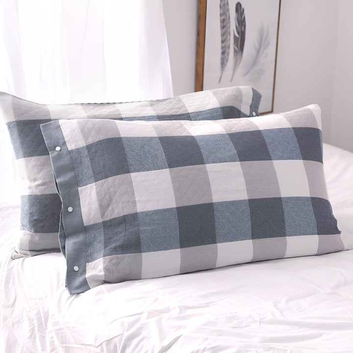 Lisslune | Checked & Striped Cotton Pillowcase