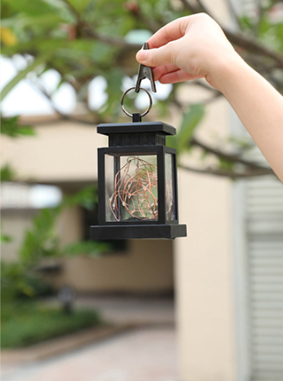 Lisslune | Solar LED Lantern with Light Wire and Hanging Clip – Waterproof Garden Lighting for Terrace and Balcony