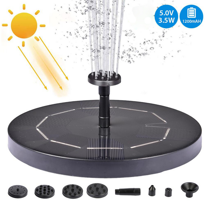 Lisslune | Solar-powered water bubbler for bird baths – bubble fountain with solar panel
