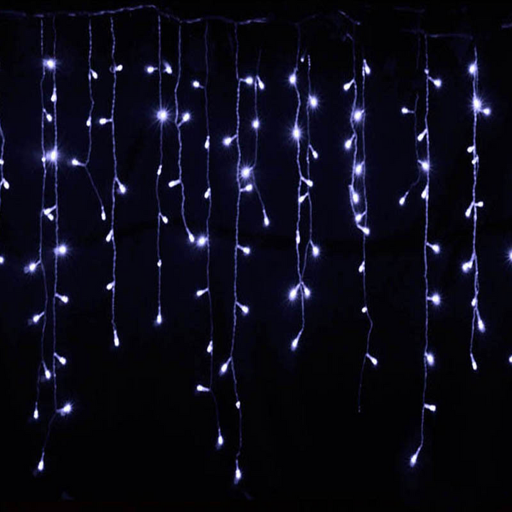 Lisslune | LED Starry Sky Icicle Light String – Decorative Light Curtains for Christmas and Garden