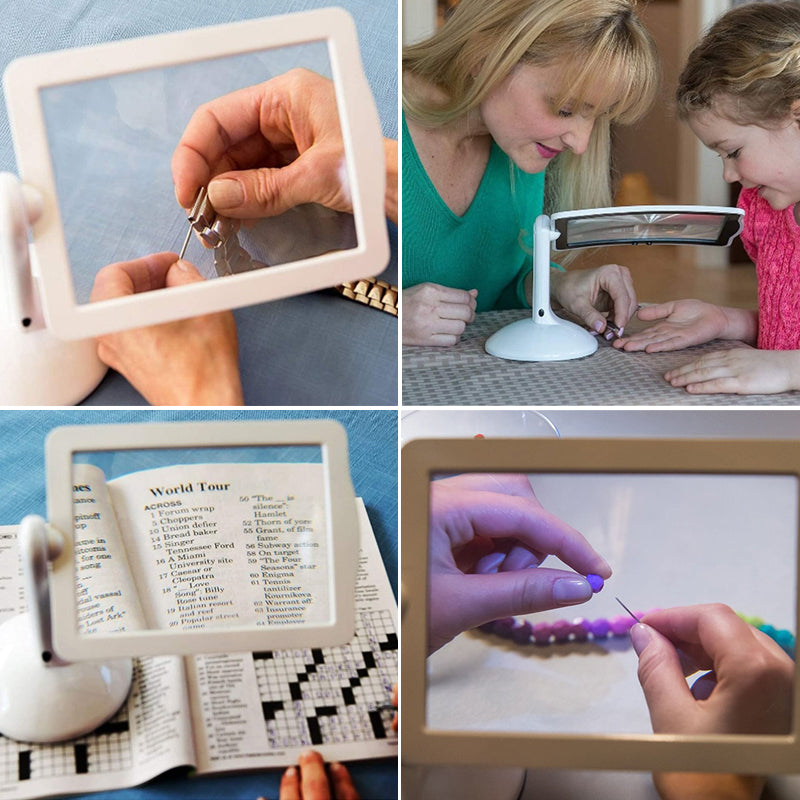 Lisslune | Hands-free desktop magnifier with LED