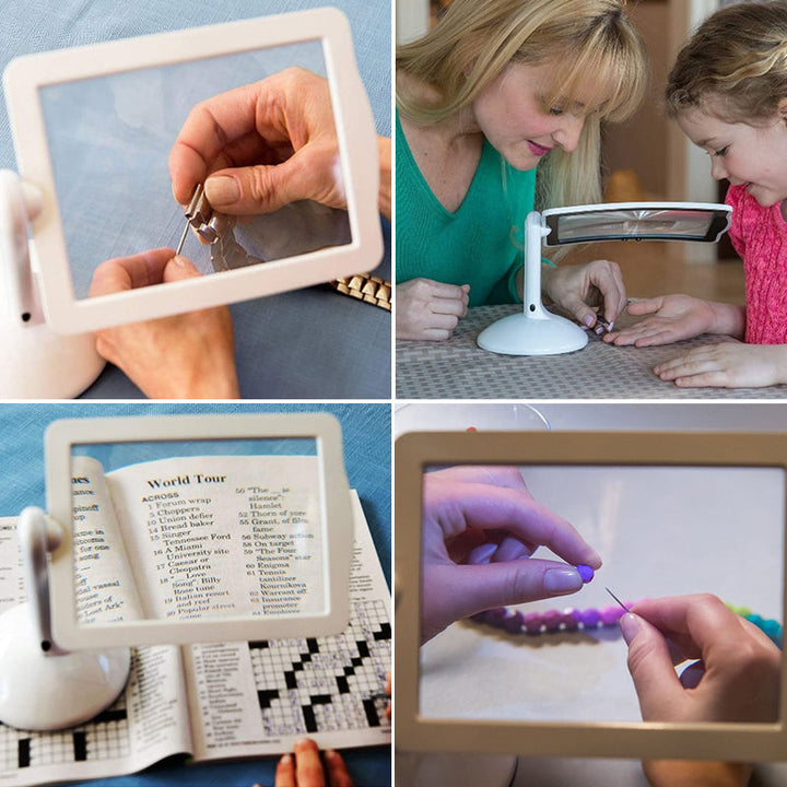 Lisslune | Hands-free desktop magnifier with LED
