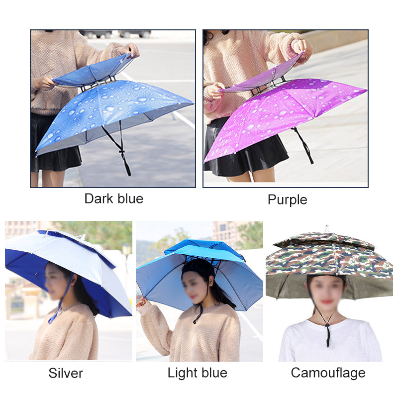 Lisslune | Outdoor Double-Layer Rain Umbrella Hat