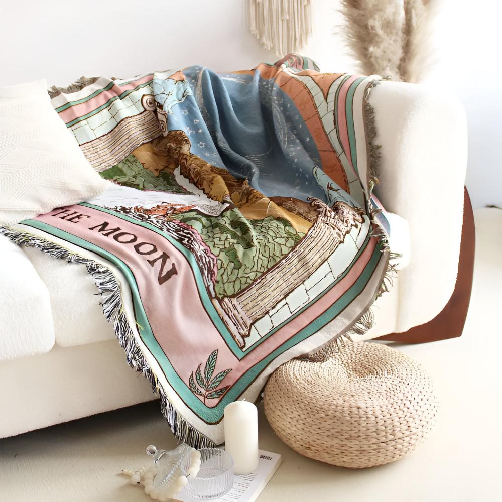 Lisslune | Moon Tarot Tapestry Blanket