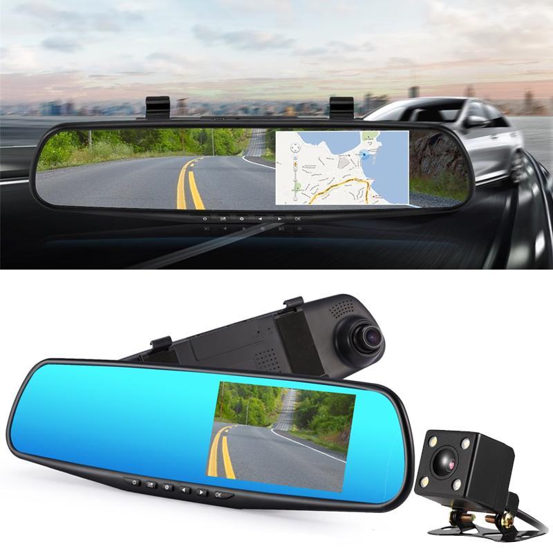Lisslune | Car rearview mirror, the recorder doubles before and after recording with reversing the image tape