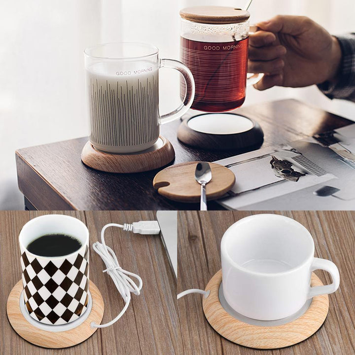 Lisslune | BEQUEE USB Beverage Warmer Electric Coaster Heater for Office/Home