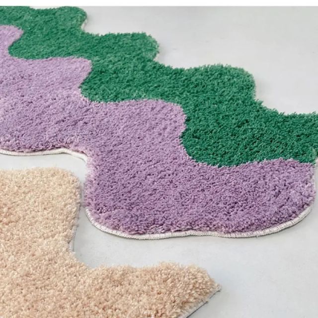 Lisslune | Abstract Color Block Rug made of Cotton-Polyester