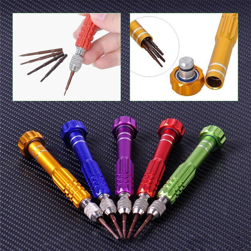Lisslune | 5 in 1 Precision Torx Screwdriver Magnet Set Handy Watch Repair Tool Set