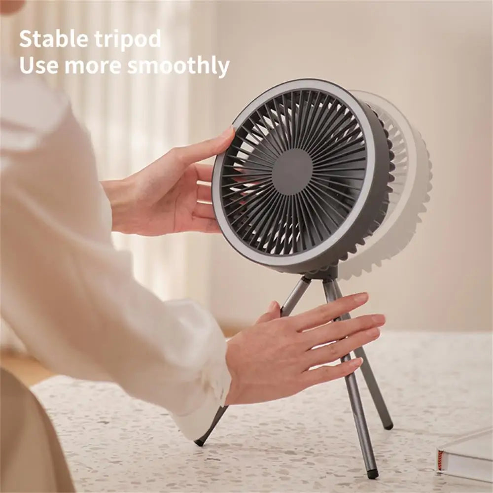 Lisslune | Portable Rechargeable Fan with LED and Built in Power Bank