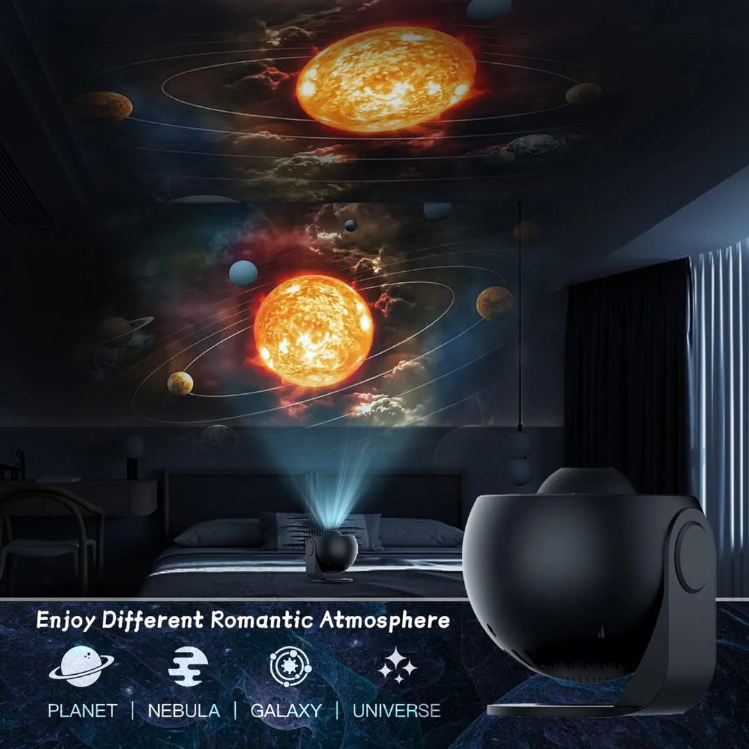 Lisslune | StellarVista™ | 360° Planetarium Galaxy Projector | Full-Room Coverage for Home Theater & Kids' Bedroom