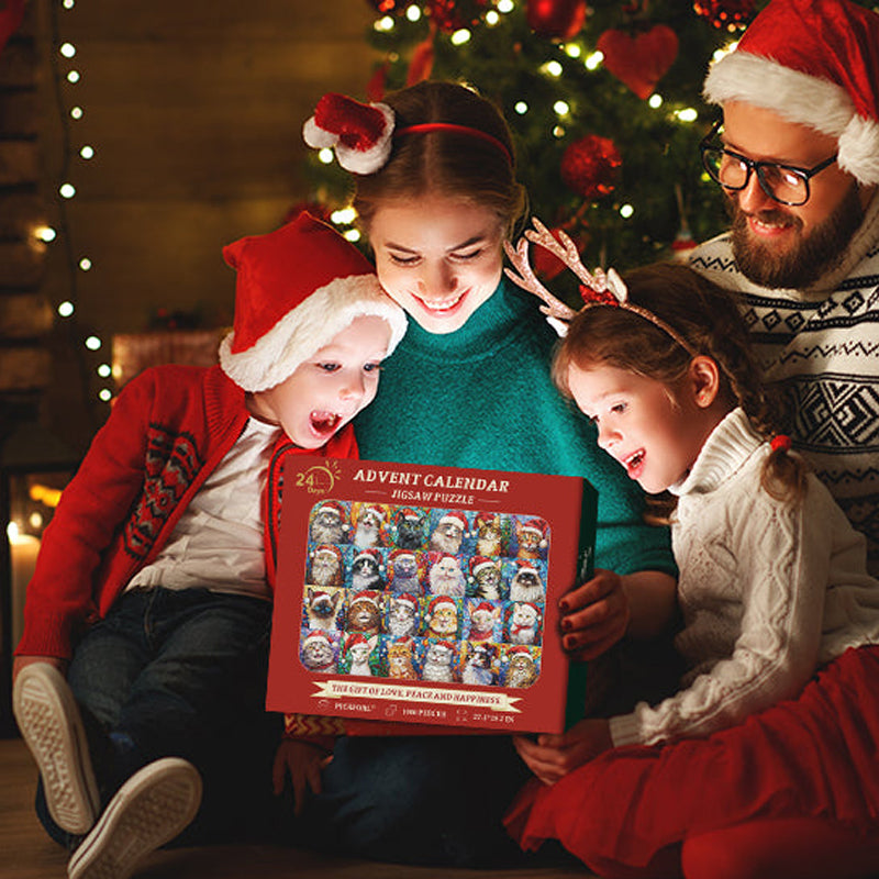 Lisslune | Christmas Cat Calendar Puzzle