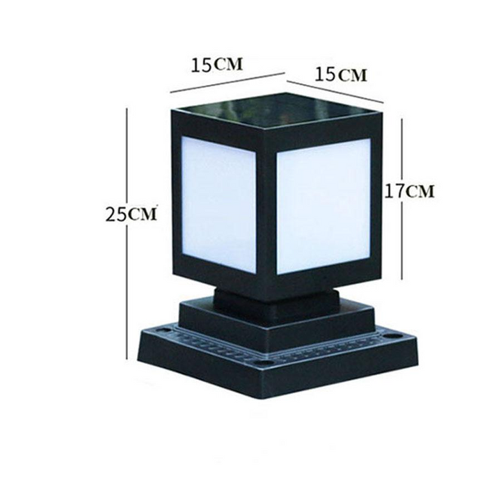 Lisslune | Solar LED garden lantern in square design – decorative outdoor lighting for paths and terrace