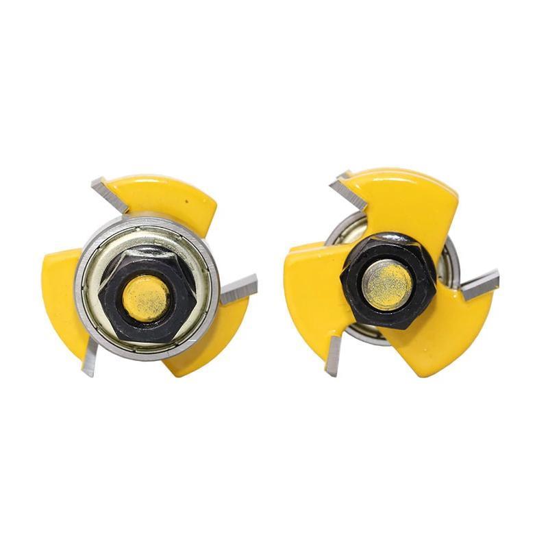 Lisslune | 3-Tooth T-Type Plug Knife Cutter 2 Pieces - Yellow 1/4