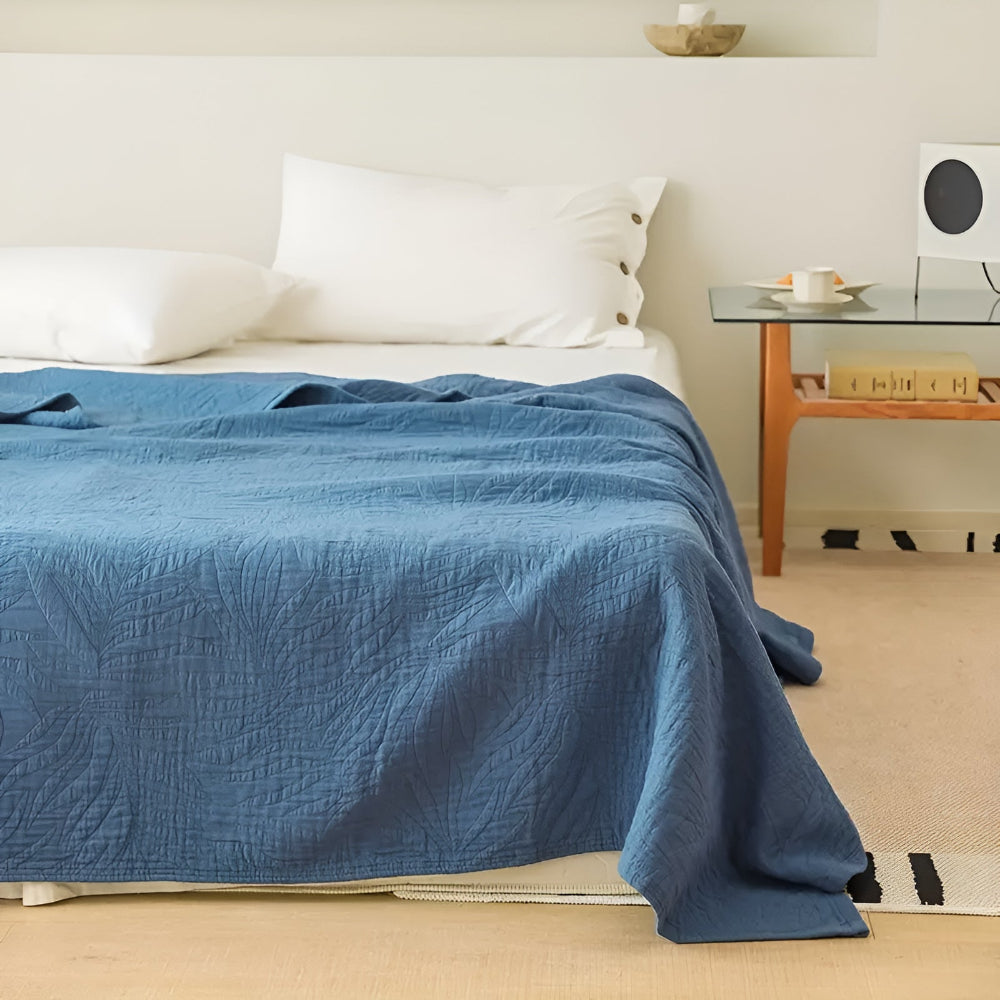 Lisslune | Soft Leaf Cotton Blanket