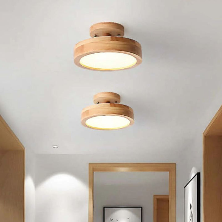 Lisslune | Modern Wood LED Ceiling Light with Dimmable Function