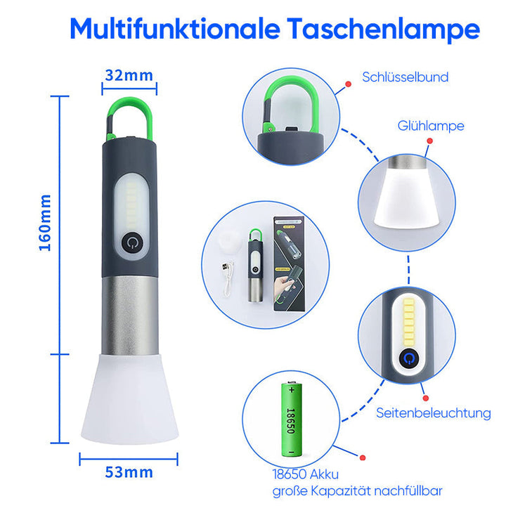 Lisslune | Multifunctional rechargeable LED flashlight
