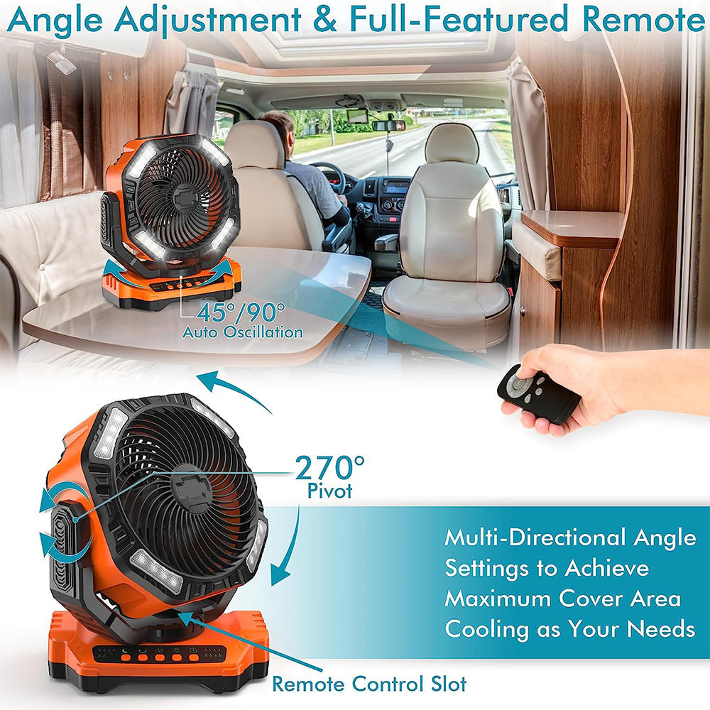 Lisslune | Camping LED Fan with Light
