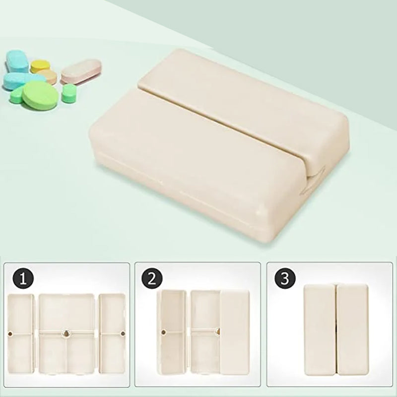 Lisslune | Portable Magnetic Pill Box with 7 Compartments