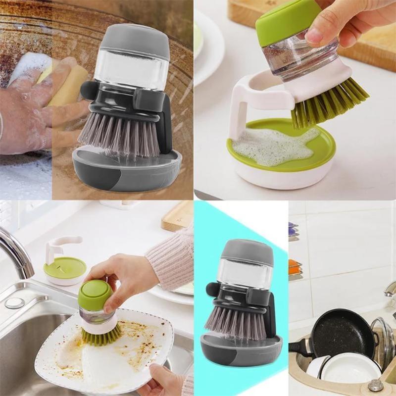 Lisslune | Dishwashing brush with integrated detergent dispenser