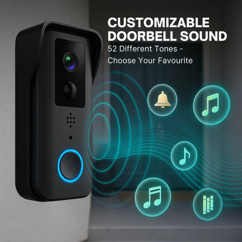 Lisslune | Wireless Smart Video Doorbell | No Subscription Needed | High-Definition Camera Doorbell