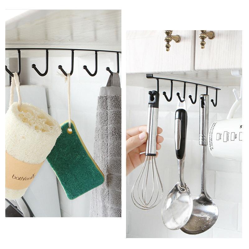 Lisslune | Multifunctional Cabinet Hooks Shelf, 2 Pieces