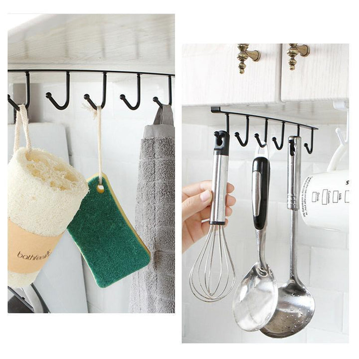 Lisslune | Multifunctional Cabinet Hooks Shelf, 2 Pieces