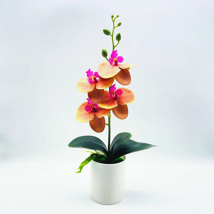 Lisslune | Artificial Orchid Flower – Decorative Artificial Plant for Living Room and Table Decoration