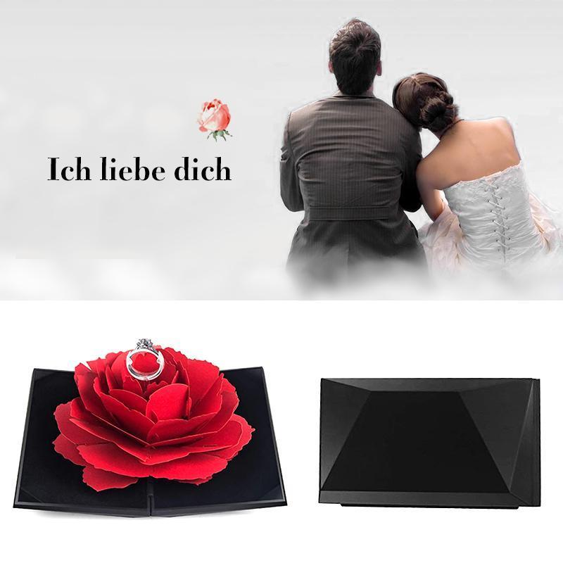 Lisslune | 3D Pop Up Rose Ring Box