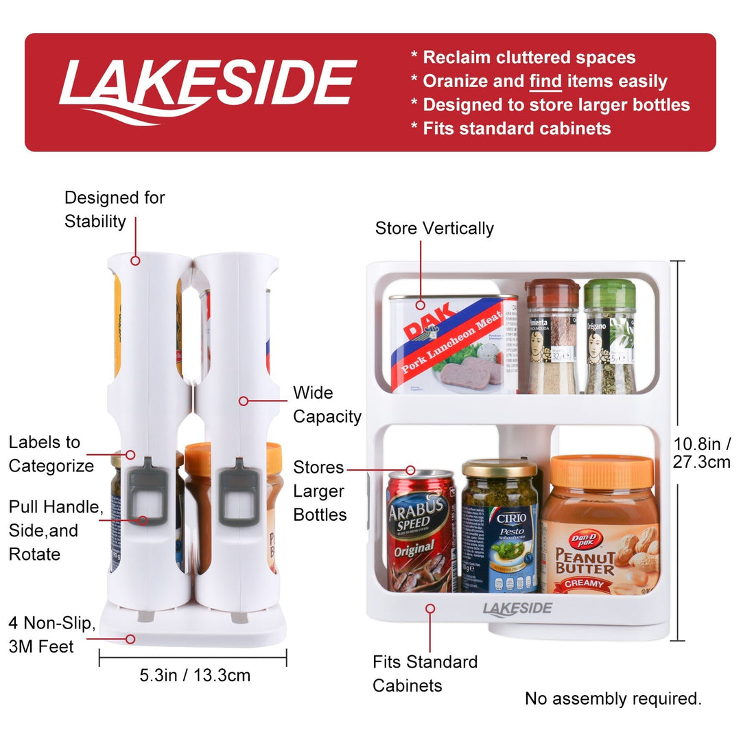 Lisslune | LAKESIDE™ Rotating Spice Rack Organizer